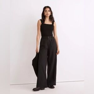 Madewell Harlow wide leg pant in 100% linen